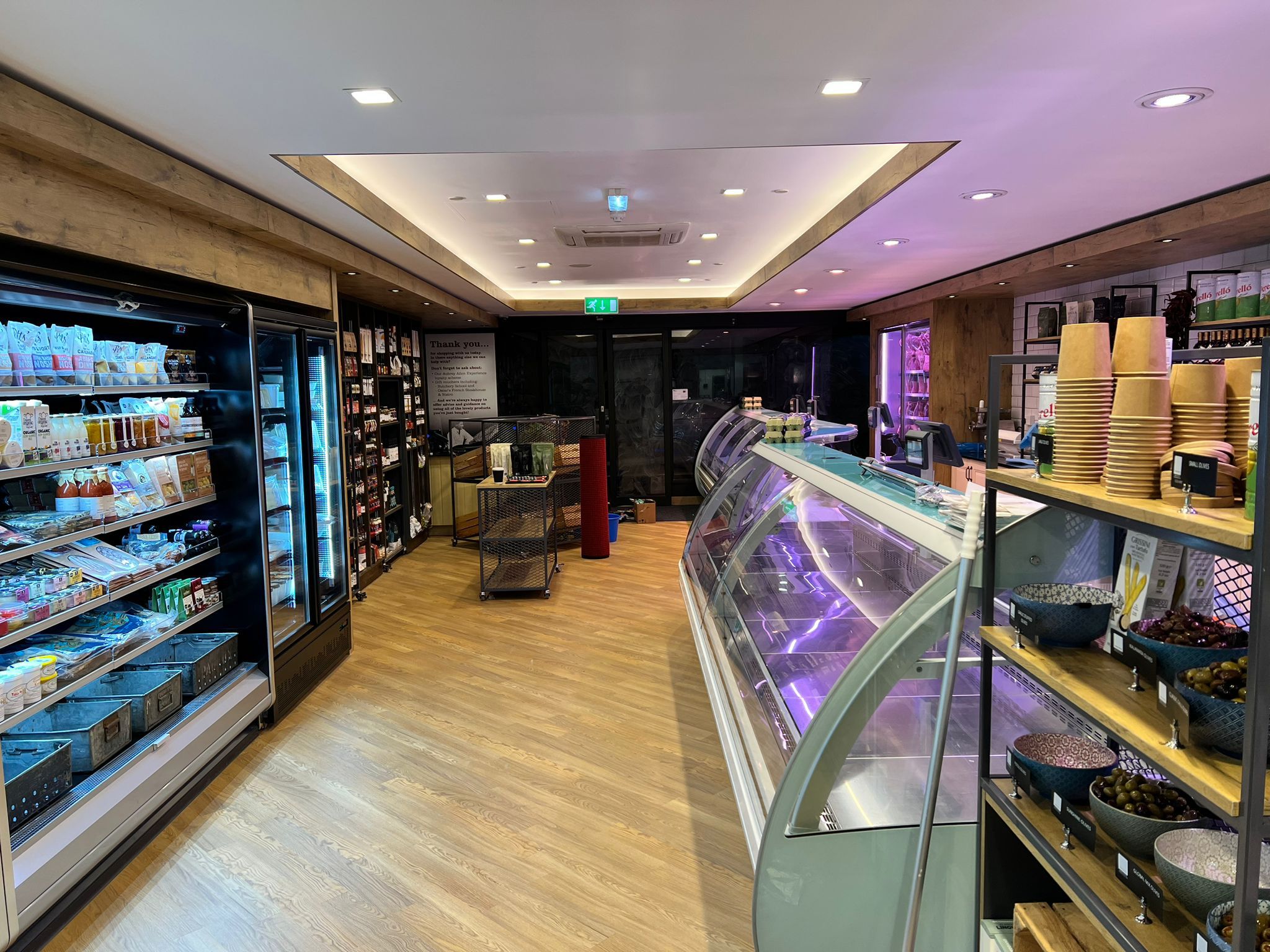 A completed commercial electrial service project
