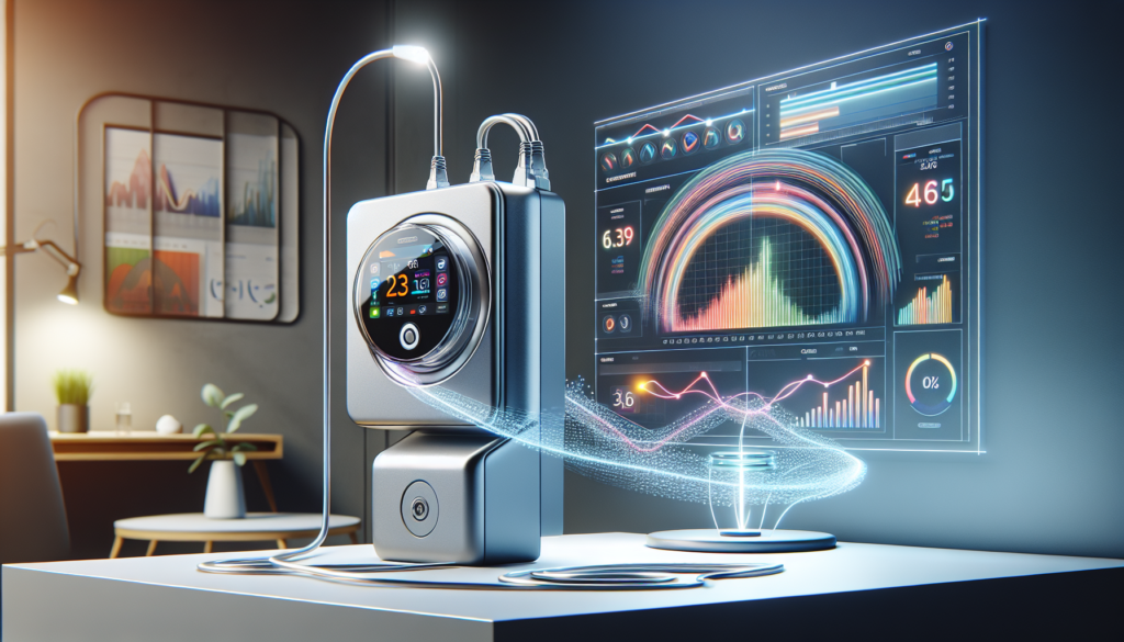 Illustration of a smart meter and in-home display showing energy usage